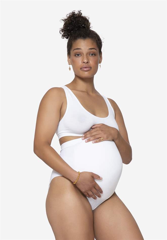 Pehmeät valkoiset äitiysalushousut peittämään vatsasi -  Kokonaisuus, Äitiys