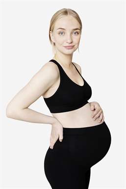 Mustat äitiyslegginsit raskaana oleville naisille (luonnonmukaisesti kasvatettua) -  sivulta katsottuna